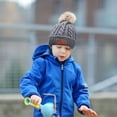 thumbnail image 3 of 3Pcs Kids Toddler Winter Beanie Hat Scarf Gloves Set for Boys Girls age 2-6, Warm Fleece Lining Hat Beanie Sets, 3 of 4