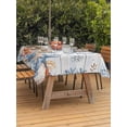 thumbnail image 3 of Outdoor Tablecloth with Umbrella Hole for Patio/Picnic/Party/Camping, Octopus Coastal Waterproof Table Cloth Rectangle Table Cover Washable, Summer Beach Coral Starfish Grey Wooden (54"x 80"), 3 of 8