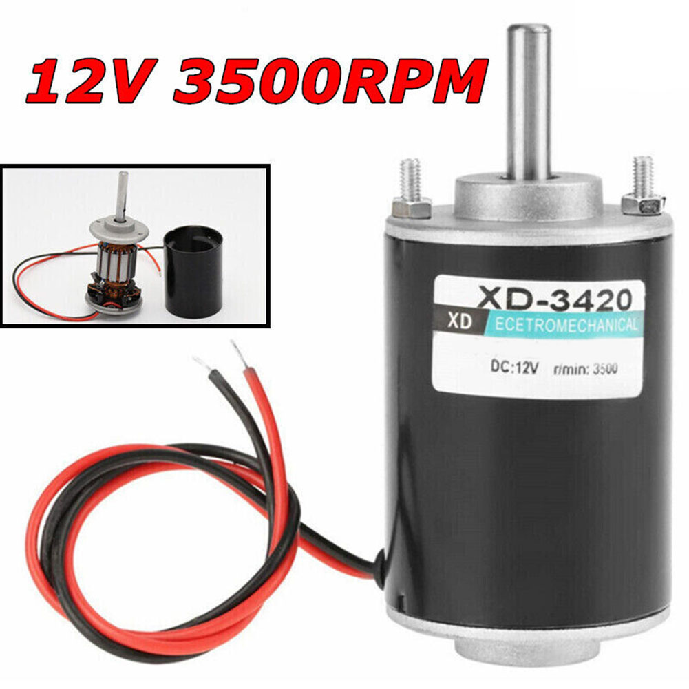 Moteur à Courant Continu 12V/24V 30W – Grande Vitesse, Faible Bruit – Pour Machine à Barbe à Papa, Meuleuse, Bricolage