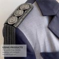thumbnail image 3 of EeaseCA 2pcs Tassel Epaulet Shoulder Board Badge Shoulder Fringe Epaulet for Uniform, 3 of 8
