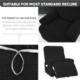 thumbnail image 3 of Y YUNHSOM Stretch Recliner Chair Covers, Recliner Sofa Slipcovers Stripe Jacquard Recliner Couch Covers Furniture Protector Covers for Pet Kid (1 Seater, Black), 3 of 9
