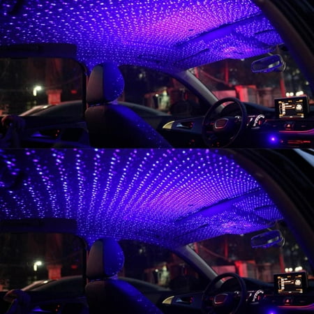 

USB Star Night Light Car Roof Star Lights Portable Adjustable Romantic Star Light Decor for Bedroom Party Car Interior Ceiling Plug and Play (Blue)