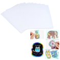 thumbnail image 2 of Lot de 20 feuilles de papier autocollant holographique transparent, autocollant laser brillant pour imprimante à jet d'encre, 2 of 4
