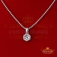 thumbnail image 4 of King of Bling's Women's 925 Silver 1.50ct VVS D Pink & White Moissanite 7 Stone floral 3D Pendant, 4 of 14