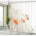 thumbnail image 5 of Ambesonne Animal Shower Curtain, Traditional Spotted Koi Fish, 69"Wx84"L, Orange Beige, 5 of 5