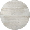 thumbnail image 4 of HomeRoots 670564 8 ft. Ivory & Beige Striped Transitional Washable Round Area Rug with UV Protection, 4 of 9