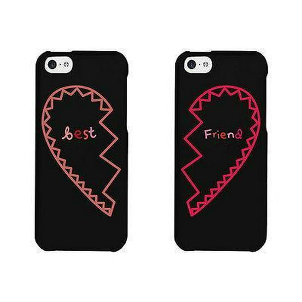 Best Friend Half Heart Matching Phonecases Cute BFF Phone Covers Gift - Best Friend Half Heart Matching Phonecases Cute BFF Phone Covers Gift -