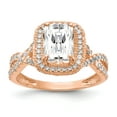 thumbnail image 1 of 10K Tiara Collection Rose Gold Polished CZ Ring Size 7, 1 of 3
