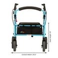 thumbnail image 2 of NOVA Medical Products 18" Zoom Rolling Walker, Sky Blue, 2 of 7