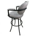 thumbnail image 3 of Home Square 30" Fabric Swivel Bar Stool in Trendy Pewter and Black - Set of 3, 3 of 3