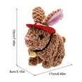 thumbnail image 3 of Interactive Electric Walking Jumping Rabbit Plush Toy for Kids, Realistic Electronic Bunny with Wiggling Ears & Sound Effects, Soft Easter Gift Animal Pet, 3 of 8