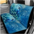 thumbnail image 3 of Binienty Peacock Car Seat Covers Front and Backseat with Steering Wheel Cover Armrest Pad Headrest Covers Seat Belt Pads 14 Pieces Vehicle Interior Set, 3 of 8