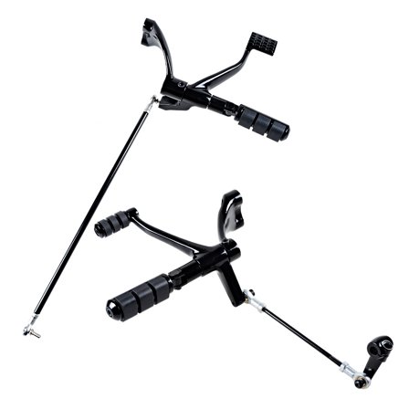 Astra Depot Black Motorcycle Forward Controls Foot Pegs Kit for Harley Sportster XL883 1200 2004-2013