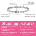 thumbnail image 3 of Cate & Chloe Katelynn 18k White Gold Plated Tennis Bracelet with Simulated Diamond Crystals for Women, 3 of 9