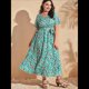 thumbnail image 5 of Vestido de Verano Holgado Informal de Corta con Corte A y Corte en A para Mujer, Talla Grande Círculo Verde XXXL, 5 of 7