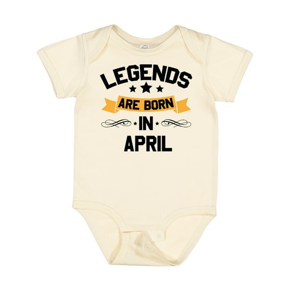 Inktastic Legends Are Born in April Boys or Girls Baby Bodysuit