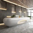 thumbnail image 4 of Paint cashier reception desk FRP modern welcome desk creative arc beauty salon bar reception desk My Lux Decor Round, 4 of 16