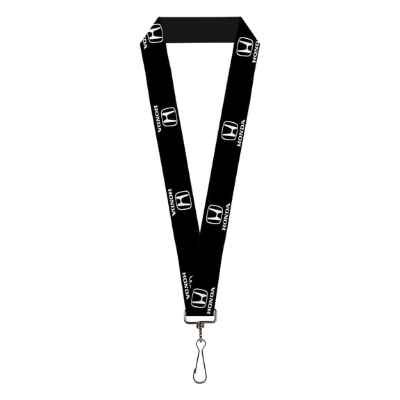 Honda Lanyard, Honda Logo Black White, Elastic