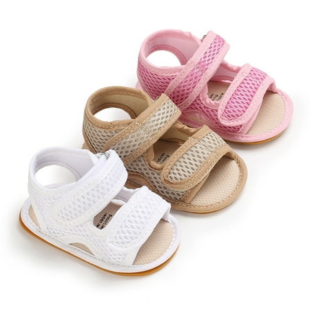 

Cathalem Toddler Boy Sandals Baby Shoes Fashion Soft Soled Toddler Shoes Breathable Hollow Baby Sandals Water Sandals for Boys White 6 Months