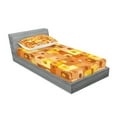 thumbnail image 2 of Ambesonne Retro Fitted Sheet & Pillow Sham Set, Rounded Funky Squares, Twin, Multicolor, 2 of 2