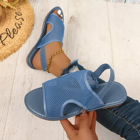 

ZBCHLS Breathable Lightweight Mesh Slip-On Sandals - Soft And Comfortable Sports Slides For Women