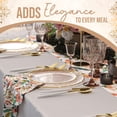 thumbnail image 4 of Exquisite Rosé Coral Peach with Gold Petal Disposable Plastic Plates Combo Pack, 80 Count – 10.25" Dinner Plates & 7.5" Salad Plates, 4 of 7