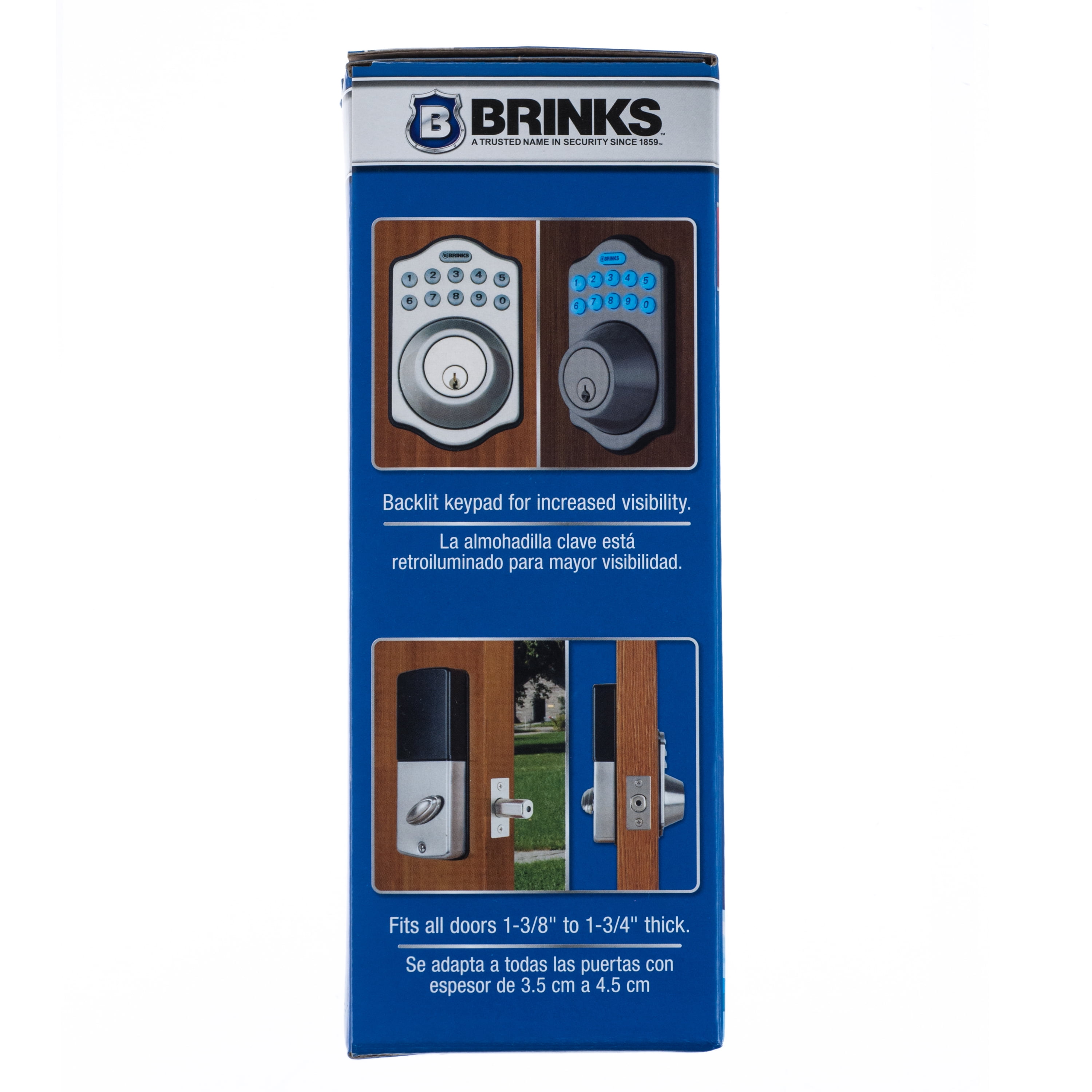 Brinks Electronic Deadbolt in Satin Nickel Finish