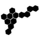 thumbnail image 5 of 12 pegatinas de pared de plástico removibles, espejo flexible hexagonal 3D Negro, 5 of 6