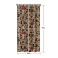 thumbnail image 5 of Red Mushroom Flower Brown Pattern Shower Curtain 36"x72" ,Bathroom Decorative Shower Curtains Set with 12 Hooks,Modern Waterproof Washable Shower Curtain, 5 of 6