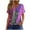 Purple, variant on PeiLuo Women's Summer Tops: Dressy Casual Short Sleeve Button V Neck T-Shirts, Trendy Cute Tees with Floral Boho Tunic Blouses