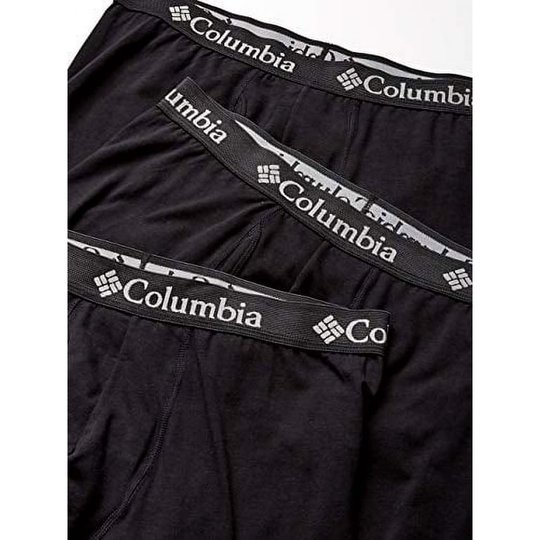Columbia Men's Performance Stretch Boxer Briefs 3 Pack, Black, XX-Large