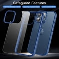thumbnail image 6 of Casus Frosted Matte Silicone Frame Shockproof Case for iPhone 14 - Blue, 6 of 7