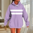 thumbnail image 2 of Ashirexll Oversized Hoodies for Women, Womens Hoodies, Fashion Casual Ladies Striped Long Sleeve Pockets Tops Blouse Hooded Sweatshirts, 2 of 5