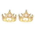 thumbnail image 1 of Uxcell 2Pcs Mini Toppers de Pastel en Forma de Corona, Corona Dorada en Forma de Corazón de Aleación para Princesa Reina, Corona Vintage, 1 of 6