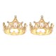 thumbnail image 1 of Uxcell 2Pcs Mini Toppers de Pastel en Forma de Corona, Corona Dorada en Forma de Corazón de Aleación para Princesa Reina, Corona Vintage, 1 of 6