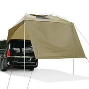 LAGarden 8x11x7Ft Waterproof Car Awning Portable Camping Sun Shelter for SUV Truck Van Beach Outdoor Brown