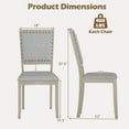 thumbnail image 3 of Costway 4 PCS Farmhouse Dining Chair Fabric Upholstered Kitchen Chairs for Dining Room, 3 of 10