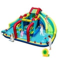 thumbnail image 1 of Costway Inflatable Water Park with Climbing Wall Splash Pool Water Cannons 680W Blower, 1 of 9