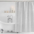 thumbnail image 3 of White Burlap Texture Shower Curtain, Waterproof Shower Curtains for Bathroom, Farmhouse Vintage White Washable Fabric Bathtub Curtain Set Bath Decor with 12 Hooks Stall 36"x72", 3 of 8