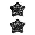 thumbnail image 3 of Billuyoard Colador de fregadero de estrella de cinco puntas de silicona para cocina, filtro de baño, desagües de suelo, coladores de filtro de Negro 2piezas, 3 of 6