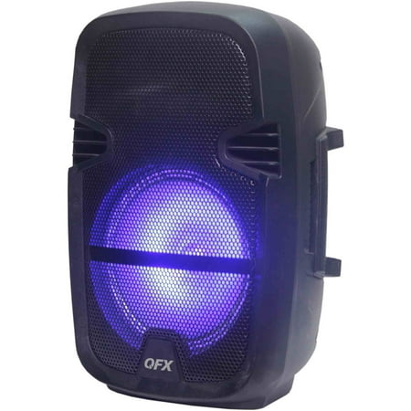 QFX PBX-61083 8" Rechargable Portable PARTY Bluetooth Speaker, Black