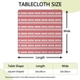 thumbnail image 2 of Red Christmas Striped Pattern (2) Square Fitted Tablecloth with Elastic Edge,Square Table Cover,Washable Elastic Table Cover for Home Kitchen Party Decor 34"x34", 2 of 6