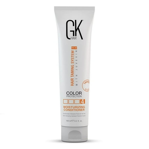 GK HAIR après-Shampooing Hydratant à la Kératine (100ml/3.4 Fl Oz) pour Protection des Couleurs, Cheveux Secs, Abîmés, Bouclés, Frisés, Clairsemés, Traitement Coloré, Réparation des Cheveux, Sans Parabène Ni Sulfate, Tous Types de Cheveux