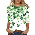 thumbnail image 2 of POTETI St Patricks Day Womens Tank Tops,Juniors Sleeveless Crew Neck Irish Shamrock Print Vest, 2 of 5