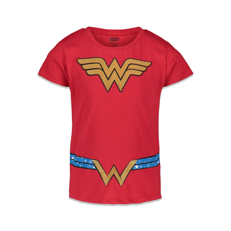 DC Comics Justice League Wonder Woman Supergirl Batgirl Toddler Girls 4  Pack T-Shirts Toddler to Big Kid