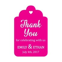 100 PCS Personalized Paper Tags Thank You For Celebrating Custom Wedding Favor Hang Tags