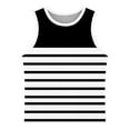 thumbnail image 5 of Kaemgyyd Boys Girls Sleeveless Tops Children Casual Basic Crew Neck Tank Shirt Fashion Soft Stripe Tee Clothes 3-15 Years, 5 of 6
