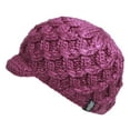 thumbnail image 6 of Women Elegant Cable Knitted Cabbie Skull Cap Winter Beanie Hat with Visor, 6 of 6