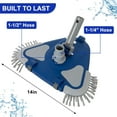 thumbnail image 6 of Pool Vacuum Head, Weighted Pool Vacuum Head with 1-1/4'',1-1/2'' Swivel Hose Connection, Bottom & Side Brushes, Pool Vacuum Heads for Inground Pools, above Ground Pools & Vinyl Lined Pools, 6 of 7