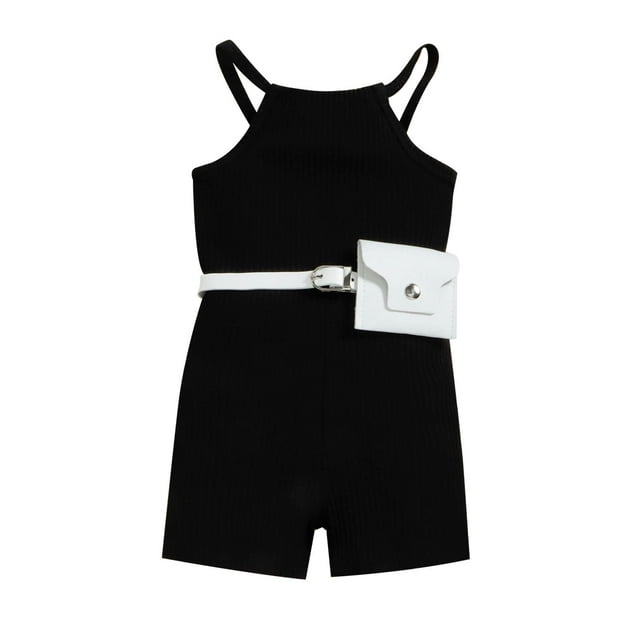 Ropa Para Bebé (Niño O Niña), Atuendo Para Niño Pequeño, Chaleco De Algodón De Color Sólido A La Moda, Riñonera, Mono, Traje Negro